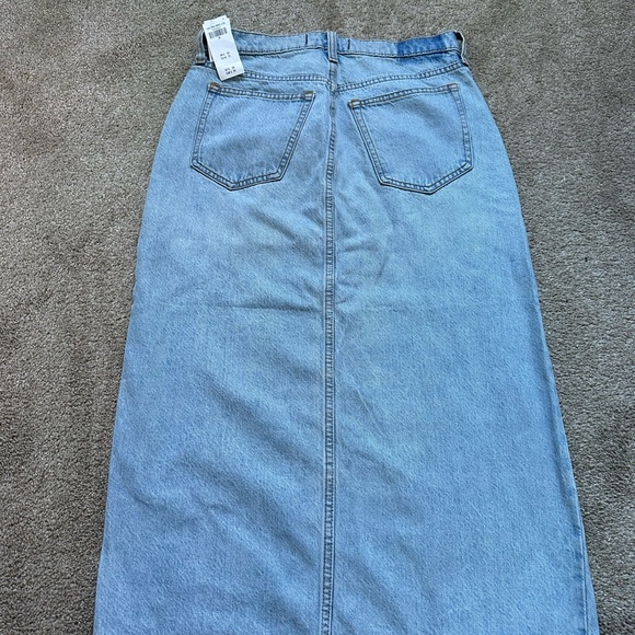 Abercrombie & Fitch Denim Midi Split High Waist Skirt - Picture 4 of 5